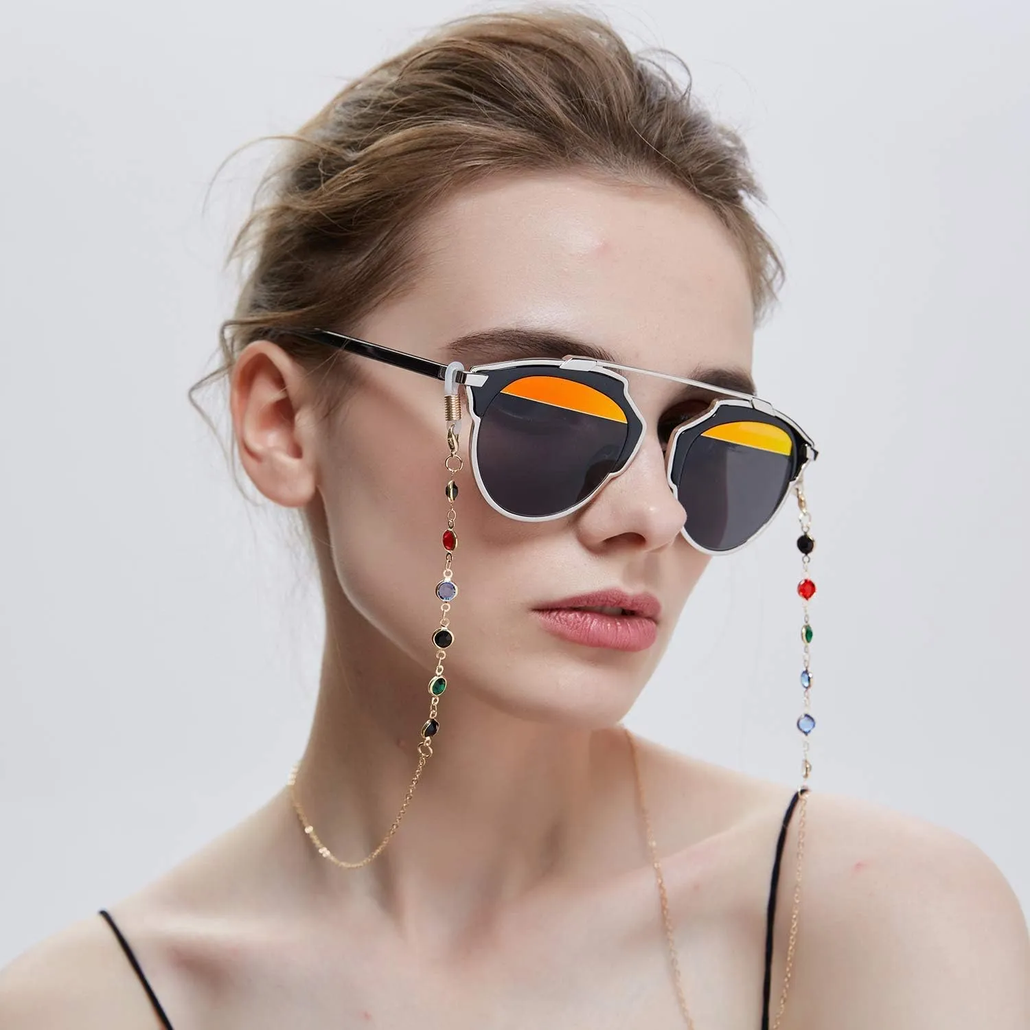 LANG XUAN Pearl Eyeglass Chains Glasses Reading Eyeglasses Holder Strap Cords Lanyards - Eyewear Retainer for Women