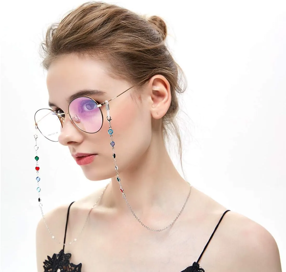 LANG XUAN Pearl Eyeglass Chains Glasses Reading Eyeglasses Holder Strap Cords Lanyards - Eyewear Retainer for Women