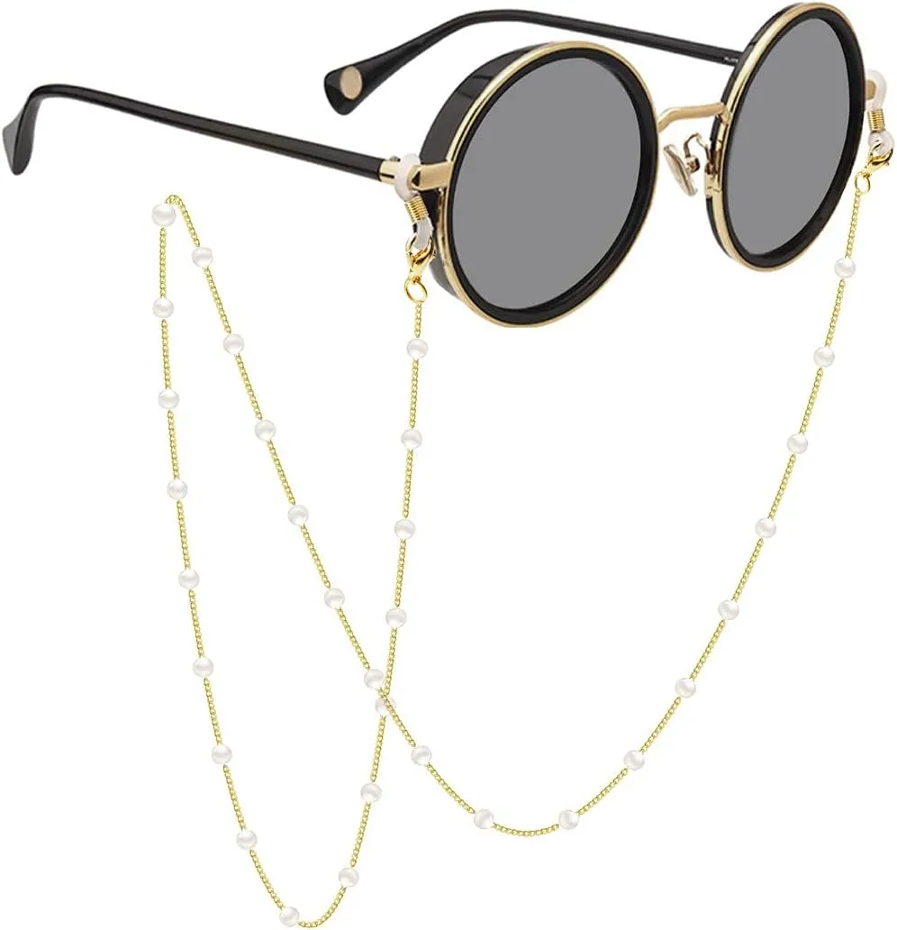 LANG XUAN Pearl Eyeglass Chains Glasses Reading Eyeglasses Holder Strap Cords Lanyards - Eyewear Retainer for Women