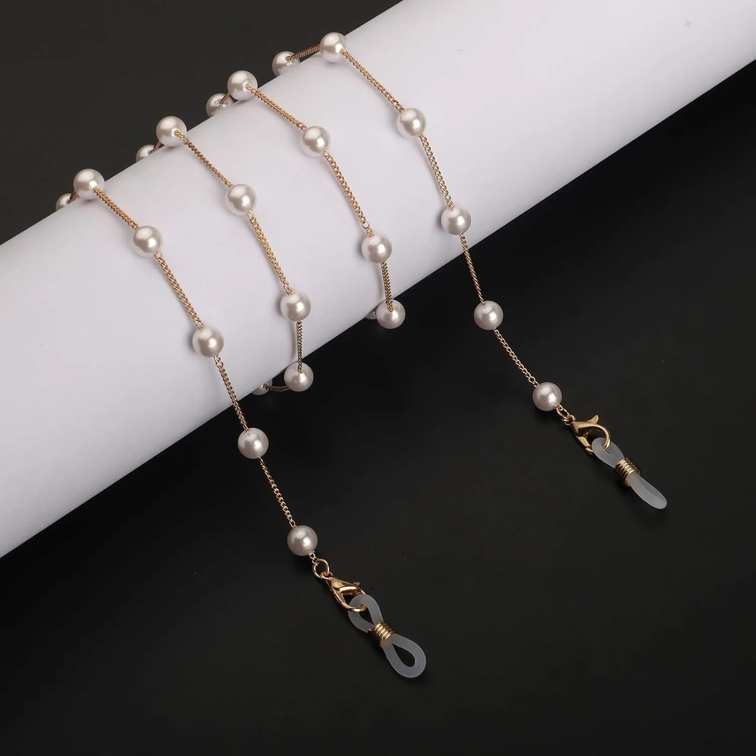 LANG XUAN Pearl Eyeglass Chains Glasses Reading Eyeglasses Holder Strap Cords Lanyards - Eyewear Retainer for Women
