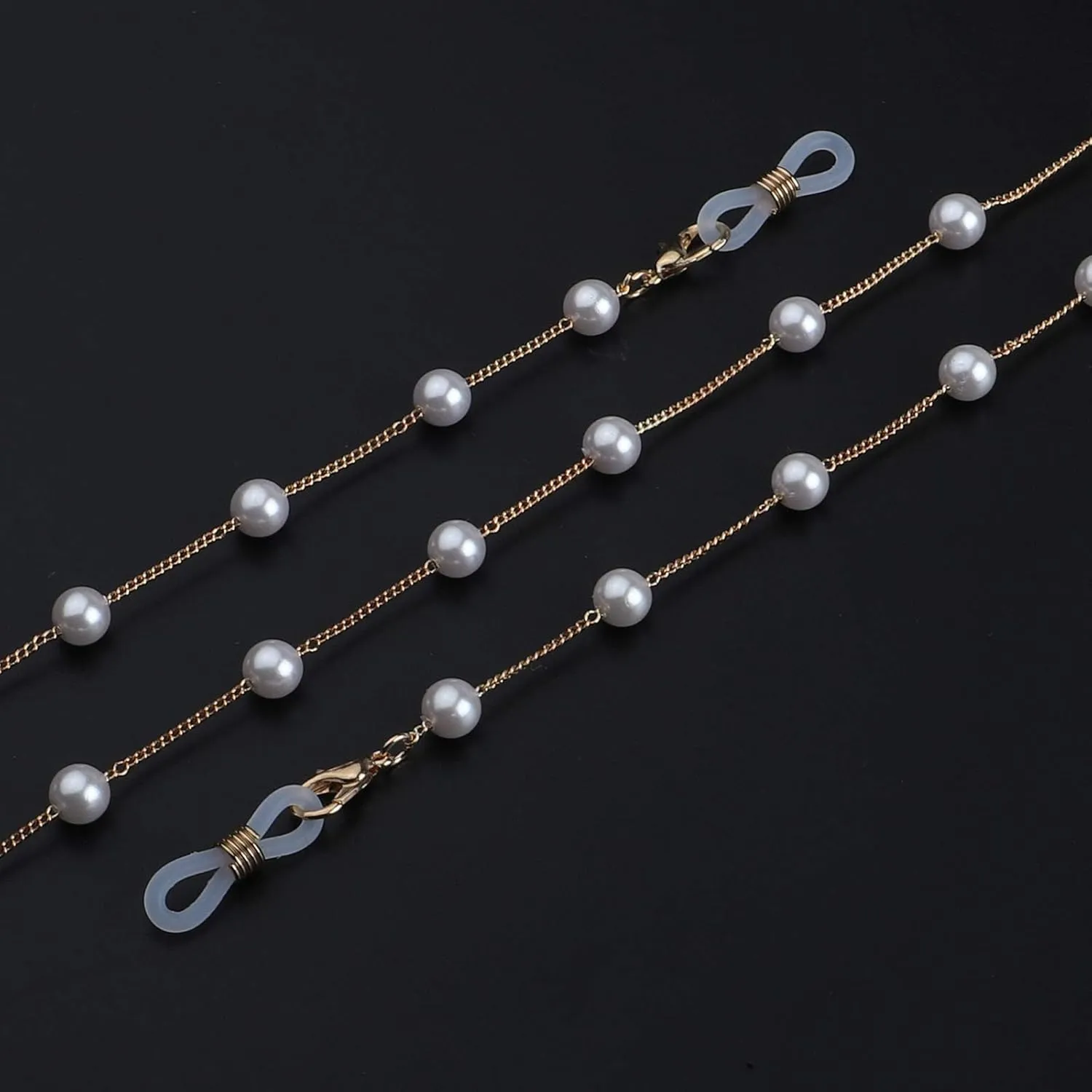 LANG XUAN Pearl Eyeglass Chains Glasses Reading Eyeglasses Holder Strap Cords Lanyards - Eyewear Retainer for Women
