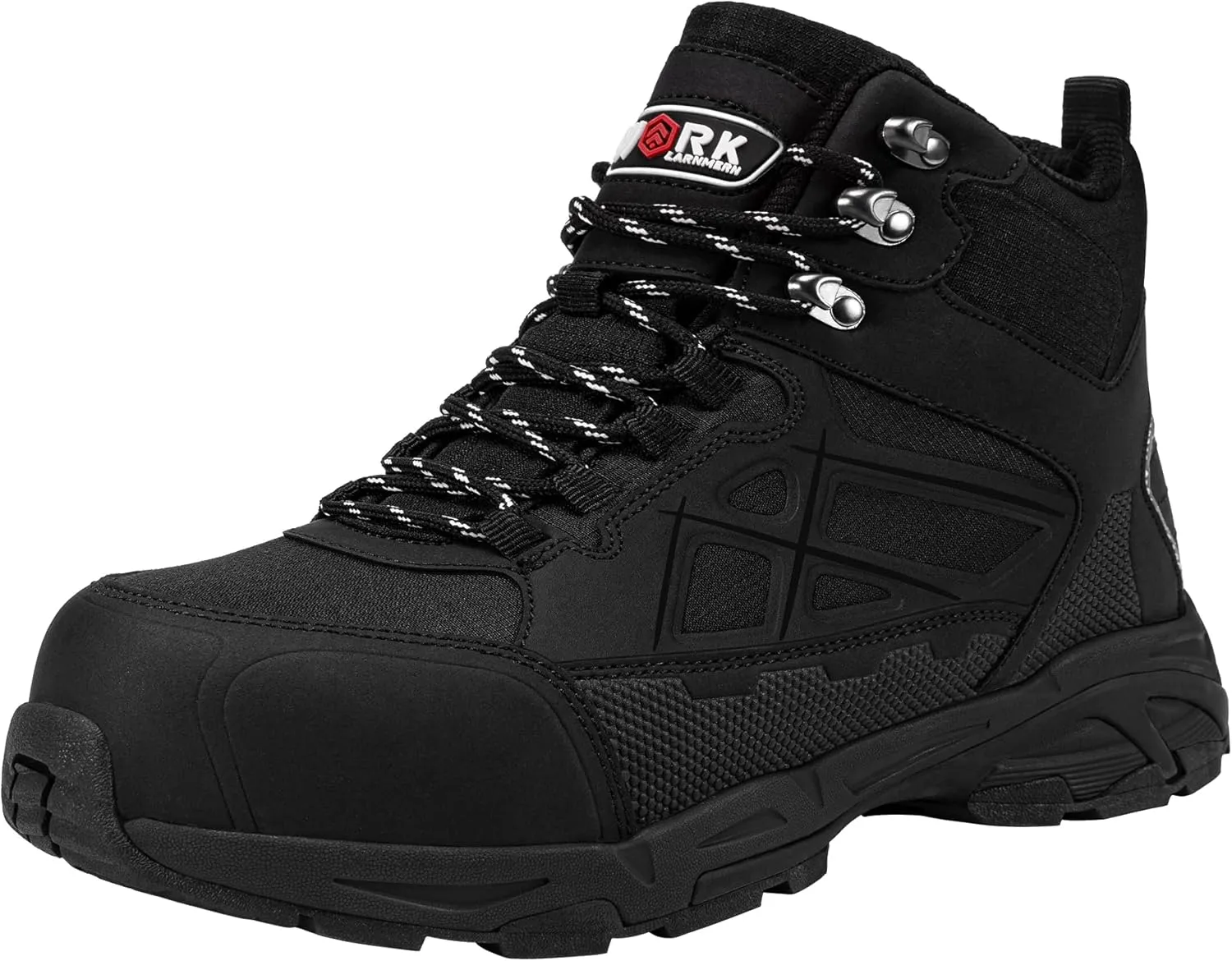 LARNMERN Steel Toe Boots for Women Lightweight Industrial Construction Boots Work Safety Shoes Hiking Boots Indestructible Shoes