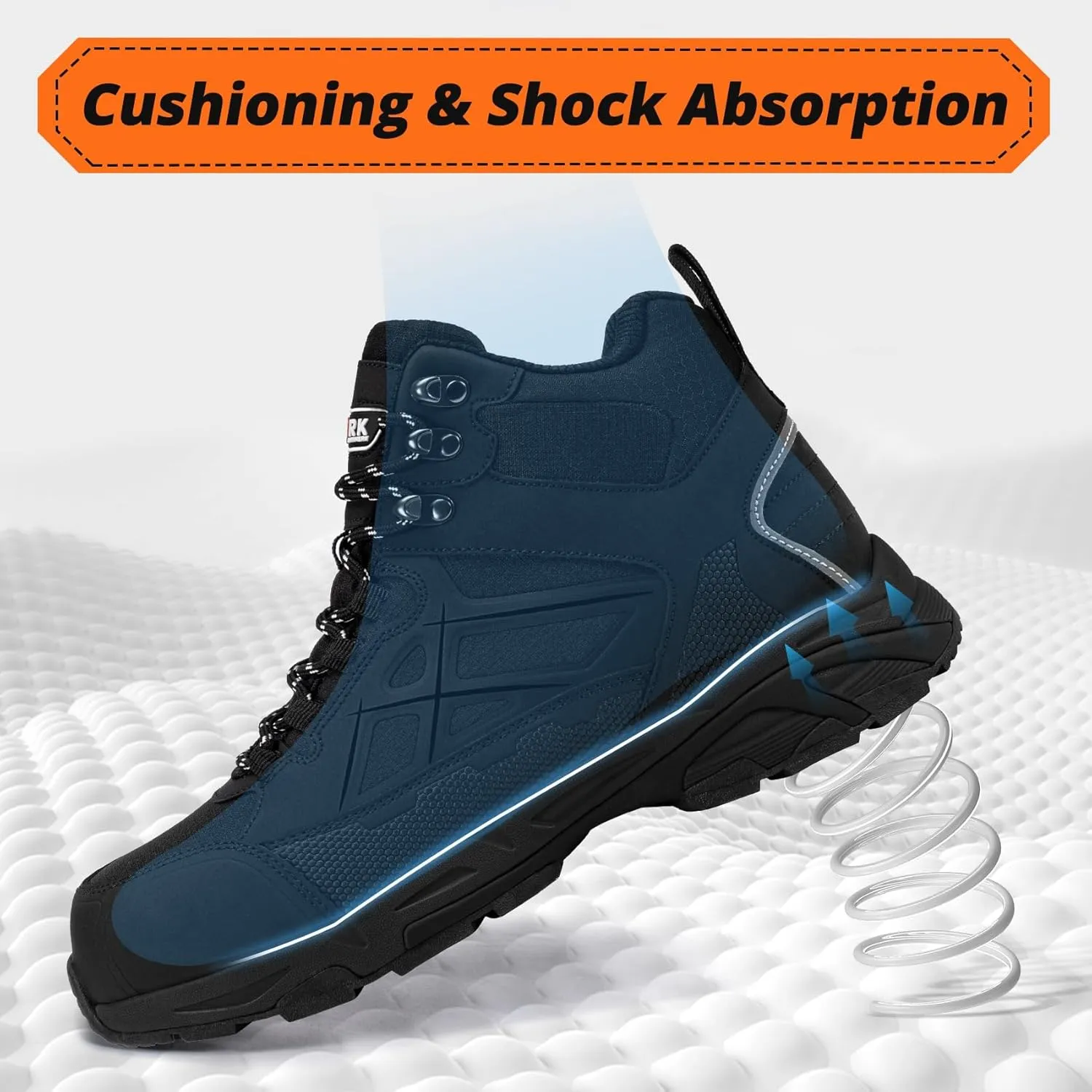 LARNMERN Steel Toe Boots for Women Lightweight Industrial Construction Boots Work Safety Shoes Hiking Boots Indestructible Shoes