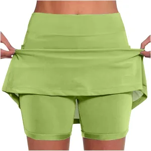 LEMONONSTORE Womens Plus Size Tennis Skirt Shorts High Waisted Tummy Control Athletic Skorts Skirts for Golf Running Workout