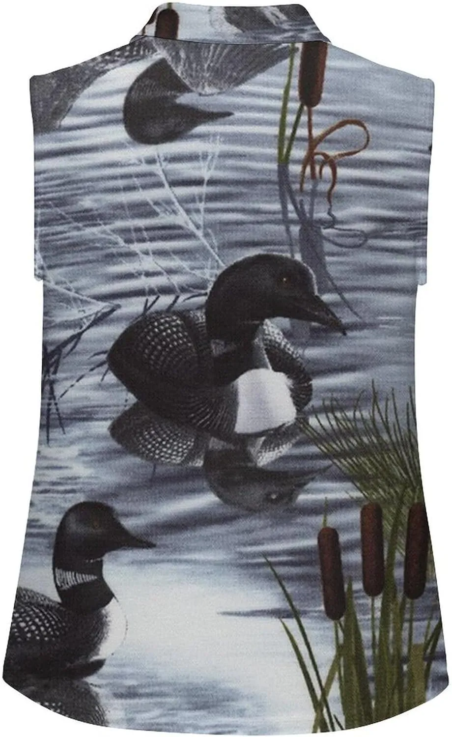 Loons Duck Women's Sleeveless Golf Polo Shirts Athletic Tank Tops