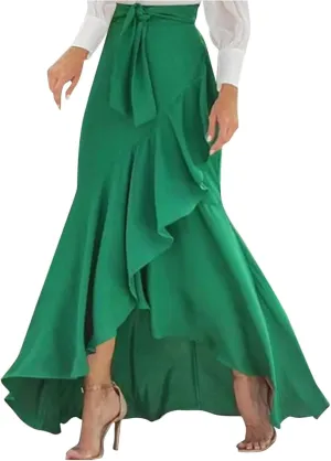 Loose Fit Skorts for Women Maxi Long Elegant Wrap High Cut Criss Cross Skort Women 2025