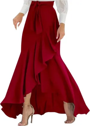 Loose Fit Skorts for Women Maxi Long Elegant Wrap High Cut Criss Cross Skort Women 2025