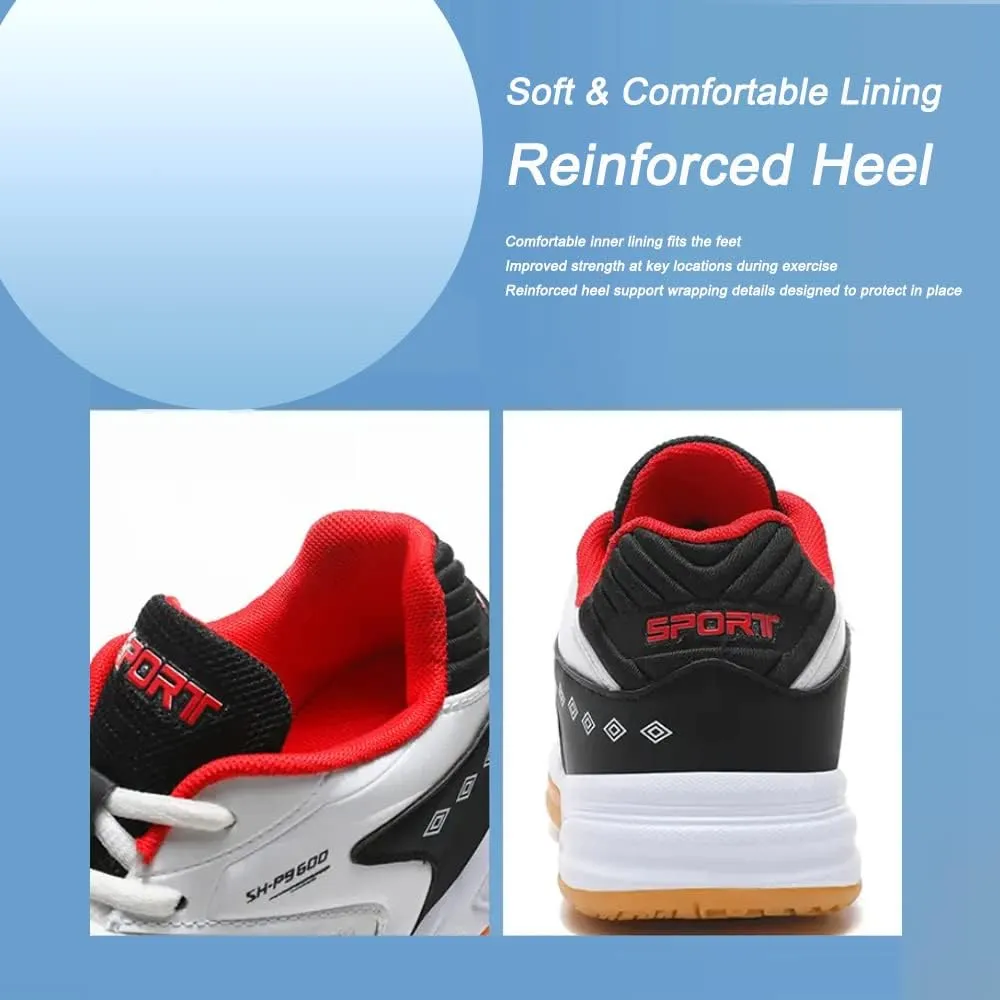 Maylrvjv Men's Badminton Shoes Lightweight Wear-Resistant Indoor Court Training Racketball Squash Tennis Athletic Shoes