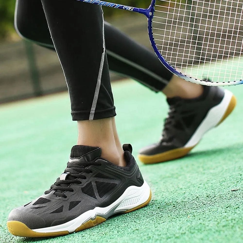 Maylrvjv Men's Badminton Shoes Lightweight Wear-Resistant Indoor Court Training Racketball Squash Tennis Athletic Shoes