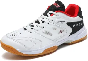 Maylrvjv Men's Badminton Shoes Lightweight Wear-Resistant Indoor Court Training Racketball Squash Tennis Athletic Shoes