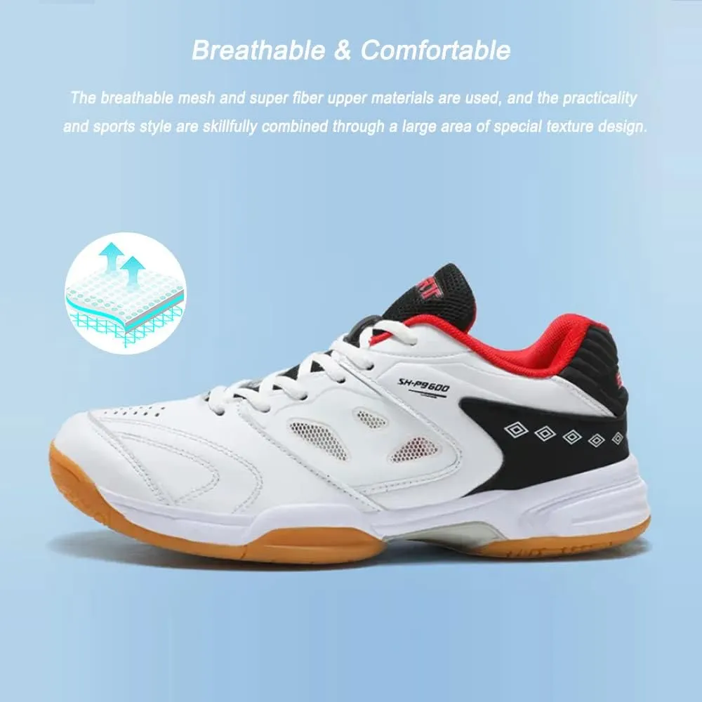Maylrvjv Men's Badminton Shoes Lightweight Wear-Resistant Indoor Court Training Racketball Squash Tennis Athletic Shoes