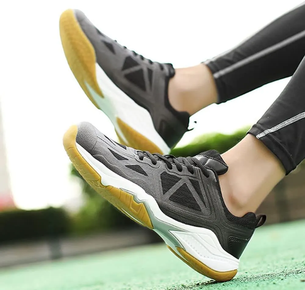 Maylrvjv Men's Badminton Shoes Lightweight Wear-Resistant Indoor Court Training Racketball Squash Tennis Athletic Shoes