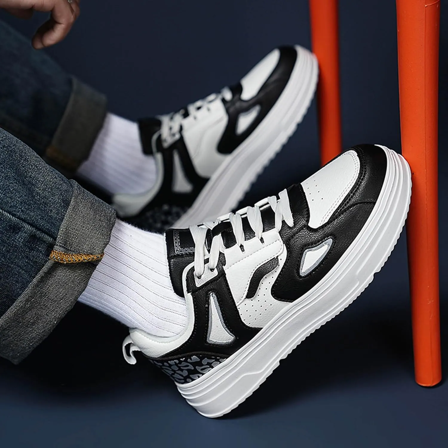 Men Women Lace up Fashion Lightweight Casual Skateboarding Shoes Tennis Shoes Basketball Shoes