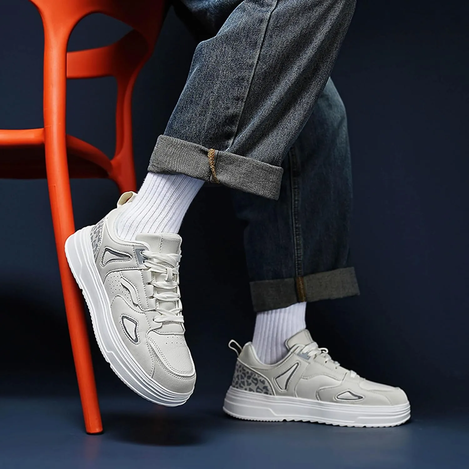 Men Women Lace up Fashion Lightweight Casual Skateboarding Shoes Tennis Shoes Basketball Shoes