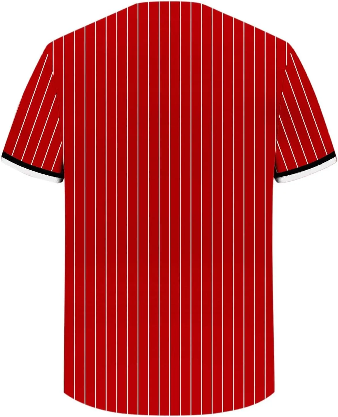 Men's Baseball Jersey Button Down Shirts Plain Stripes Active Team Sports Uniform V Neck Summer Short Sleeve Tops