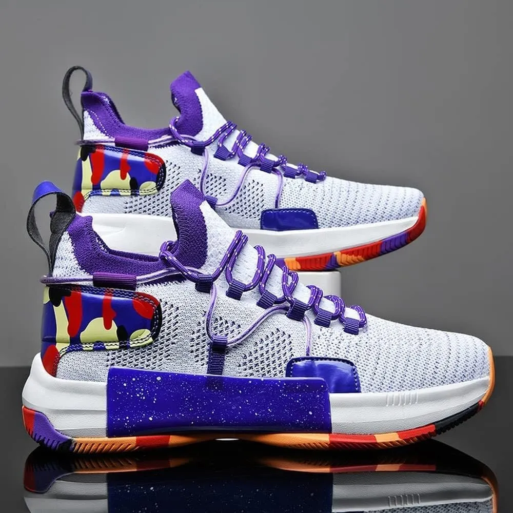 Men's Basketball Shoes are Breathable Lightweight Anti Slip Wear-Resistant Sports Training Boots