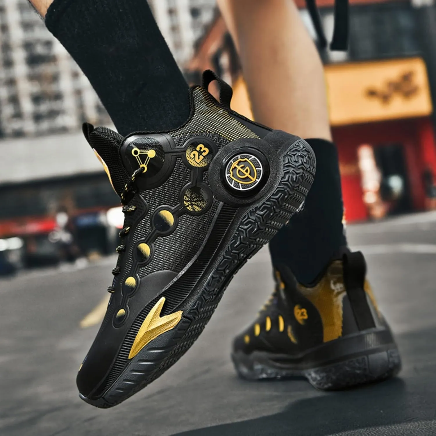 Men's Breathable Mesh Lace Up Athletic Shoes Lightweight Non-Slip Running Shoes Gym Sports Tennis Walking Jogging Sneakers