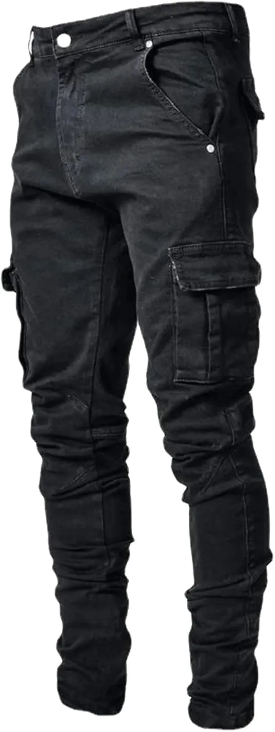 Mens Cargo Sweatpants Relaxed Tooling Multi-pocket Men's Color Men's pants Hiking Sweatpants Casual Athletic Jogger