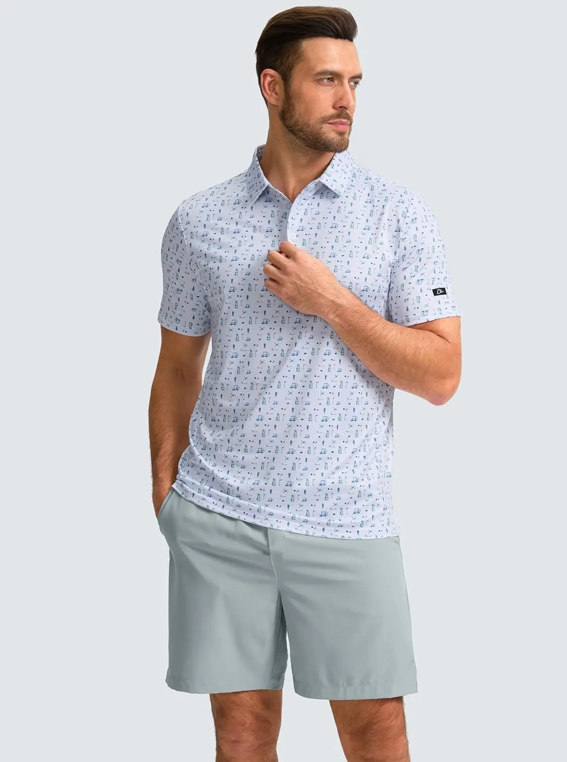 Men's Casual Shorts 7" Lightweight Golf Shorts for Men Stretch with 3 Pockets Quick Dry Breathable Work Shorts