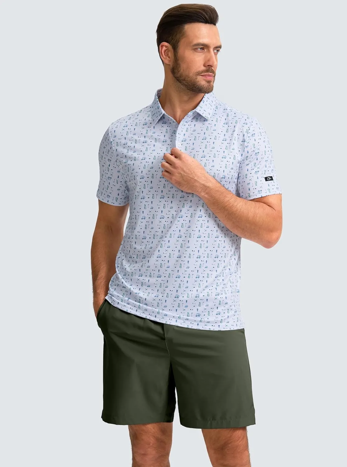 Men's Casual Shorts 7" Lightweight Golf Shorts for Men Stretch with 3 Pockets Quick Dry Breathable Work Shorts