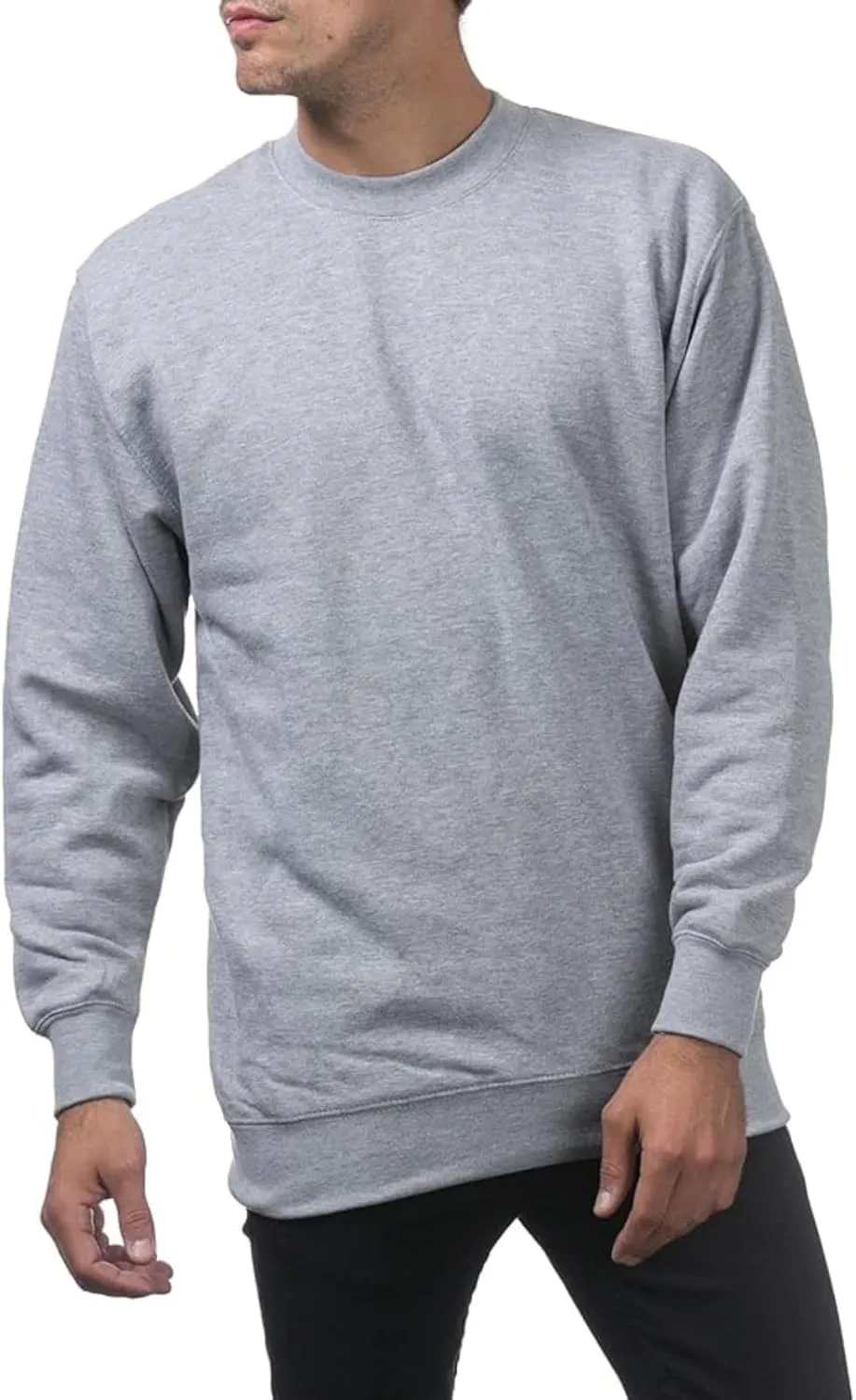 Men's Crewneck Sweatshirt Plain Sweatshirts Athletic Workout Sweat Shirts Soft Long Sleeve Pullover Shirt