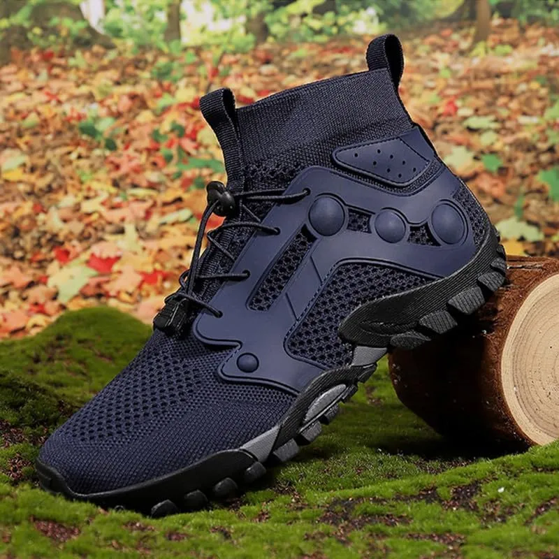 Mens High Top Water Shoes Breathable Hiking Shoes Quick Drying Sports Aqua Barefoot Shoes Non Slip Walking Fishing Shoes