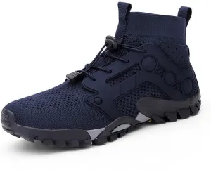 Mens High Top Water Shoes Breathable Hiking Shoes Quick Drying Sports Aqua Barefoot Shoes Non Slip Walking Fishing Shoes