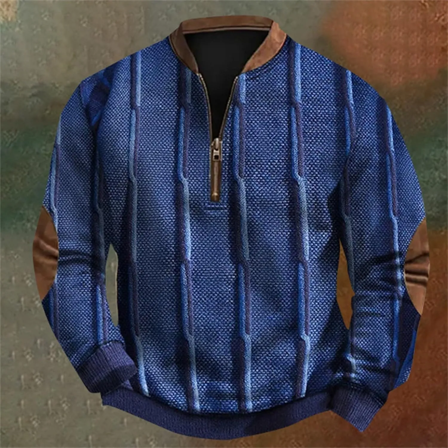 Men's Quarter Zip Up Polo Sweatshirt Zipper Long Sleeved Hoodie Whitecloths Life Clothing Men Zip Up Sweatshirt Men