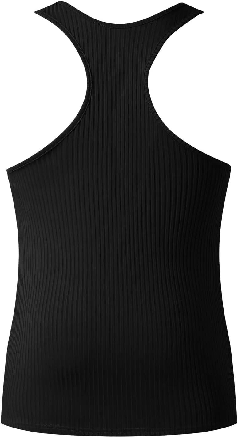 Mens Tank Tops Summer Solid Color Knitted Vertical Stripe Fitness Sports Tank Shirts
