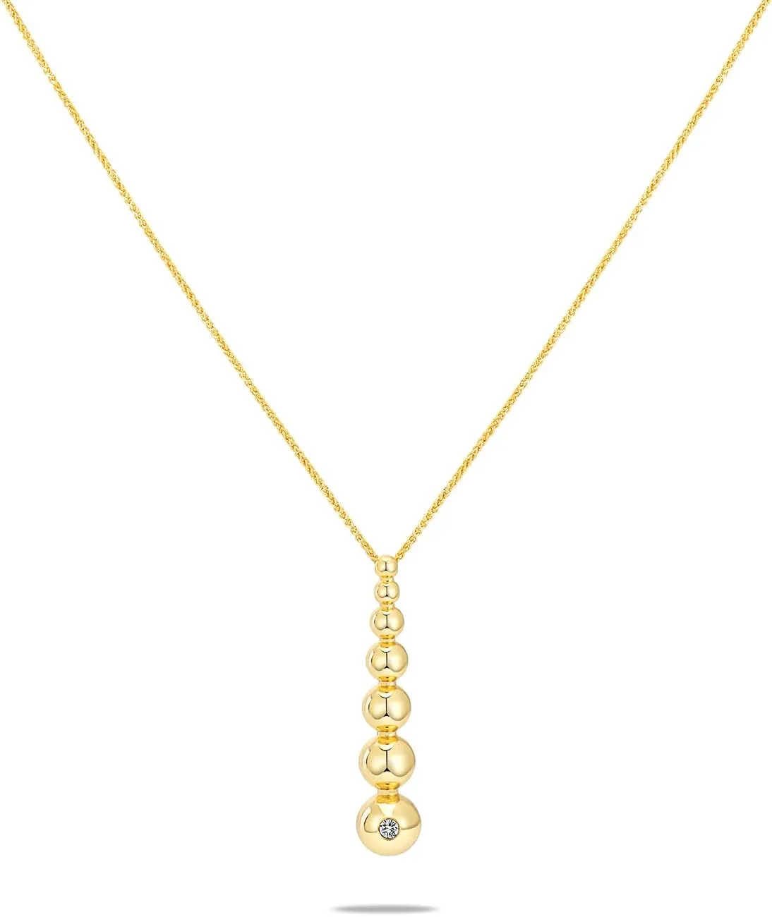 Milan Chiva Pendant Necklaces for Women 14K Gold Plated Chain Lightweight Dainty Jewelry