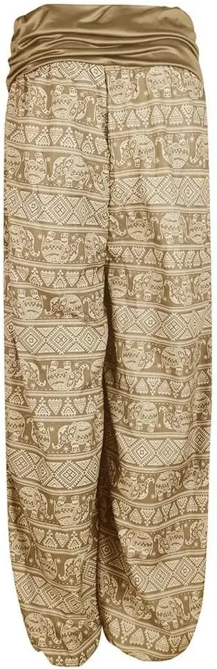 Miyaomn Stylish Boho Print Harem Pants for Women Stretch High Waisted Yoga Lounge Trousers Baggy Hippie Gypsy Casual Joggers
