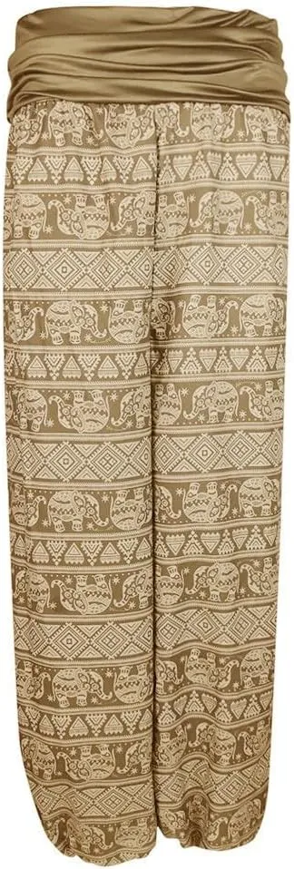Miyaomn Stylish Boho Print Harem Pants for Women Stretch High Waisted Yoga Lounge Trousers Baggy Hippie Gypsy Casual Joggers