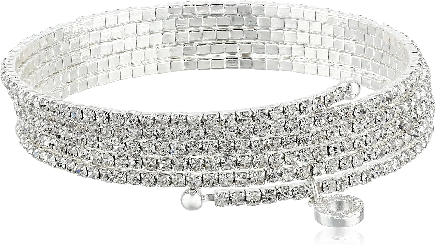 Multi-Row Crystal Coil Bracelet