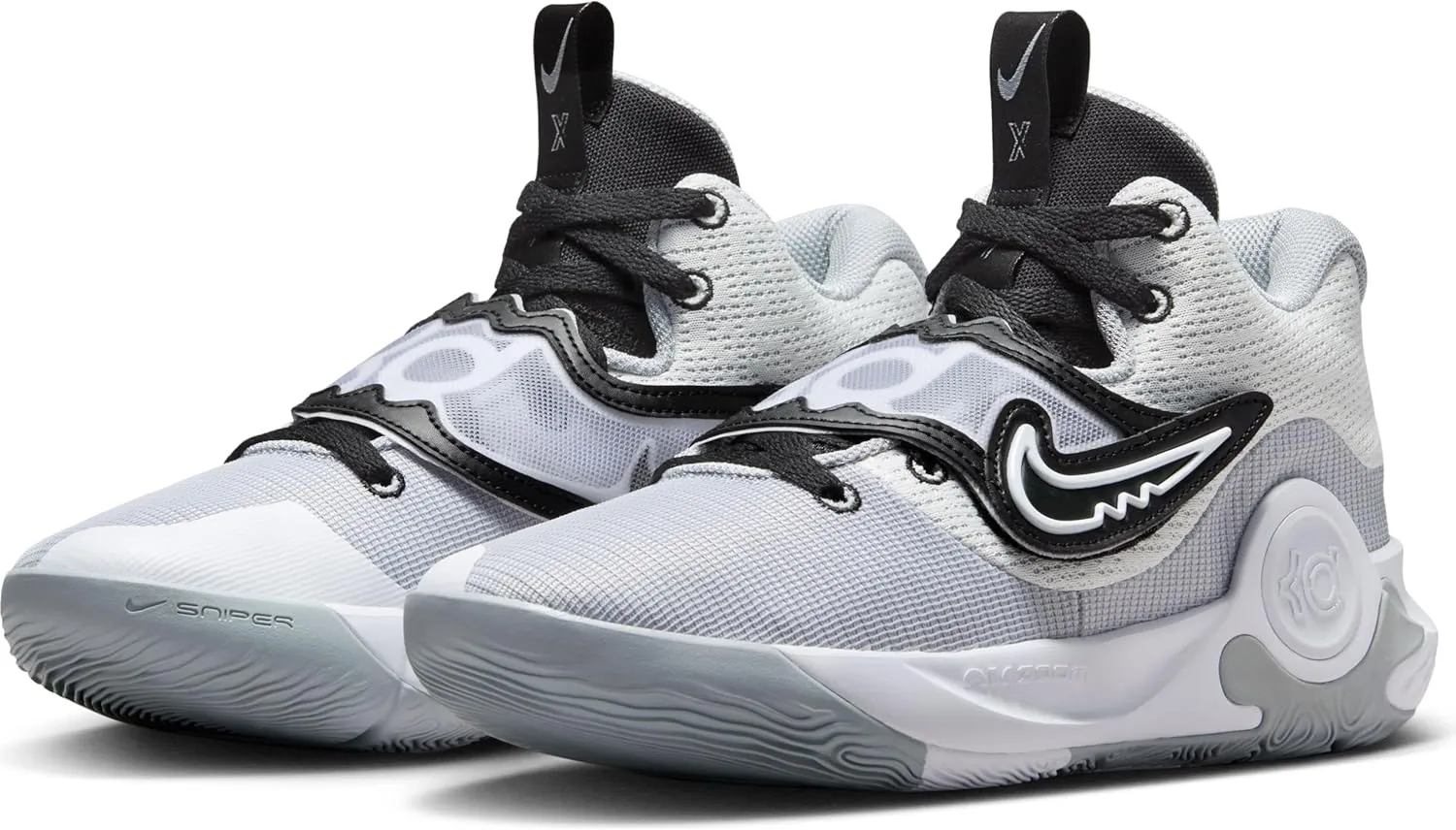 Nike KD Trey 5 X Basketball Shoes (DD9538-102, White/Black/Wolf Grey/White)