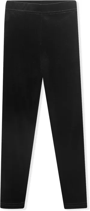 Noomelfish Girls Velvet Leggings Kids Soft Warm Stretch Yoga Pants(5-12 Years)