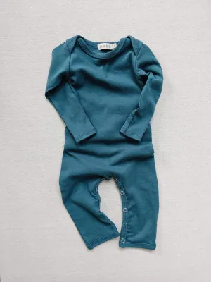 organic cotton long john - azure
