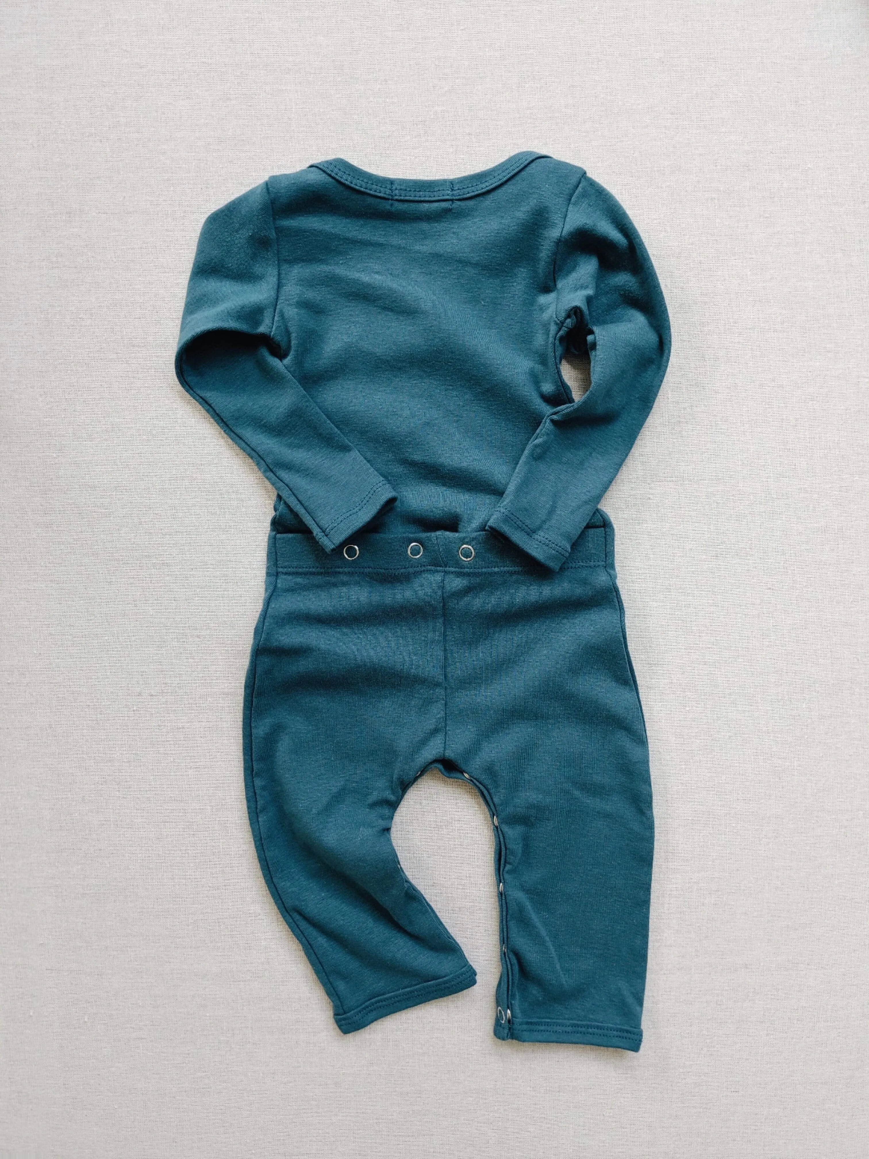 organic cotton long john - azure