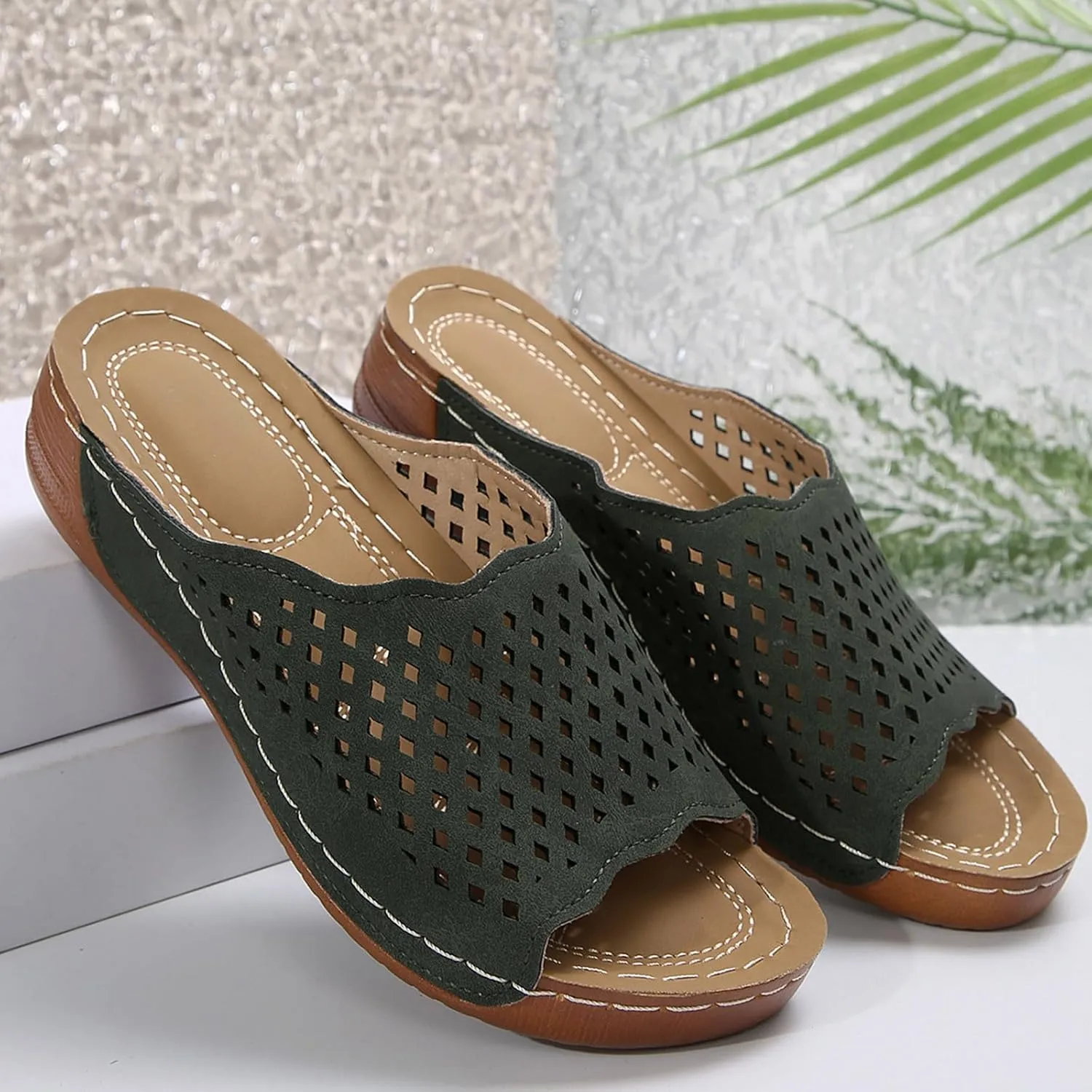 Orthopedic Sandals For Women Arch Support Walking Sandals Comfortable Beach Orthotic Sandals Summer Wedge Sandals