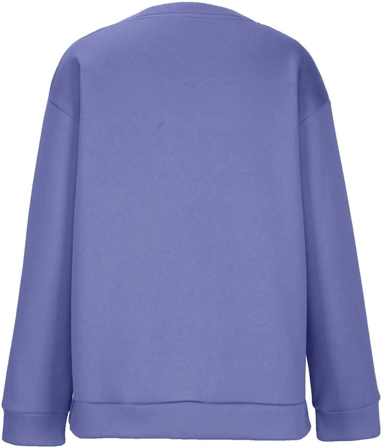 Oversized Crewneck Sweatshirt Women Side Slit Long Sleeve Fleece Pullover Tops Soft Cozy Plain Hoodie Preppy Clothes