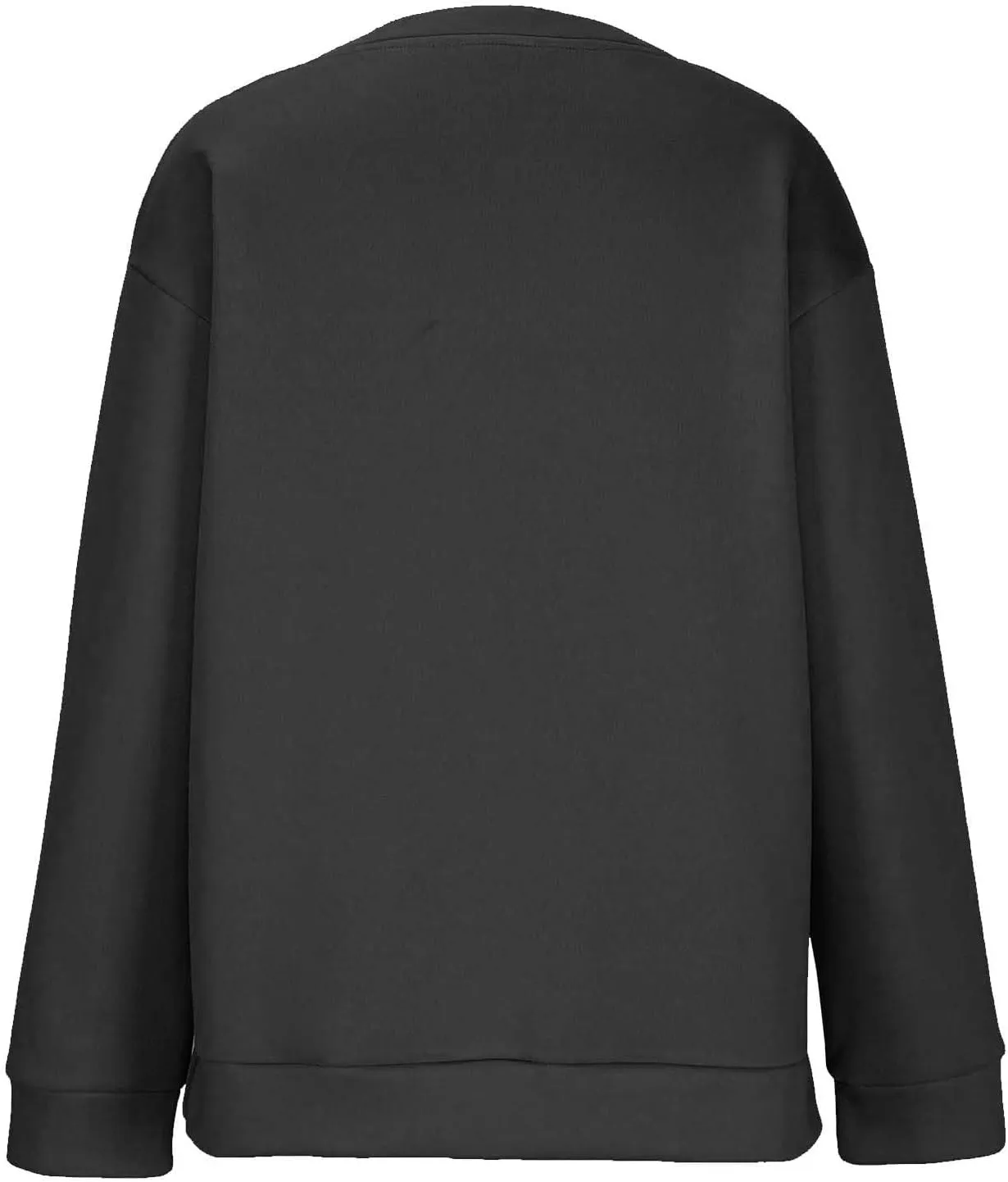 Oversized Crewneck Sweatshirt Women Side Slit Long Sleeve Fleece Pullover Tops Soft Cozy Plain Hoodie Preppy Clothes
