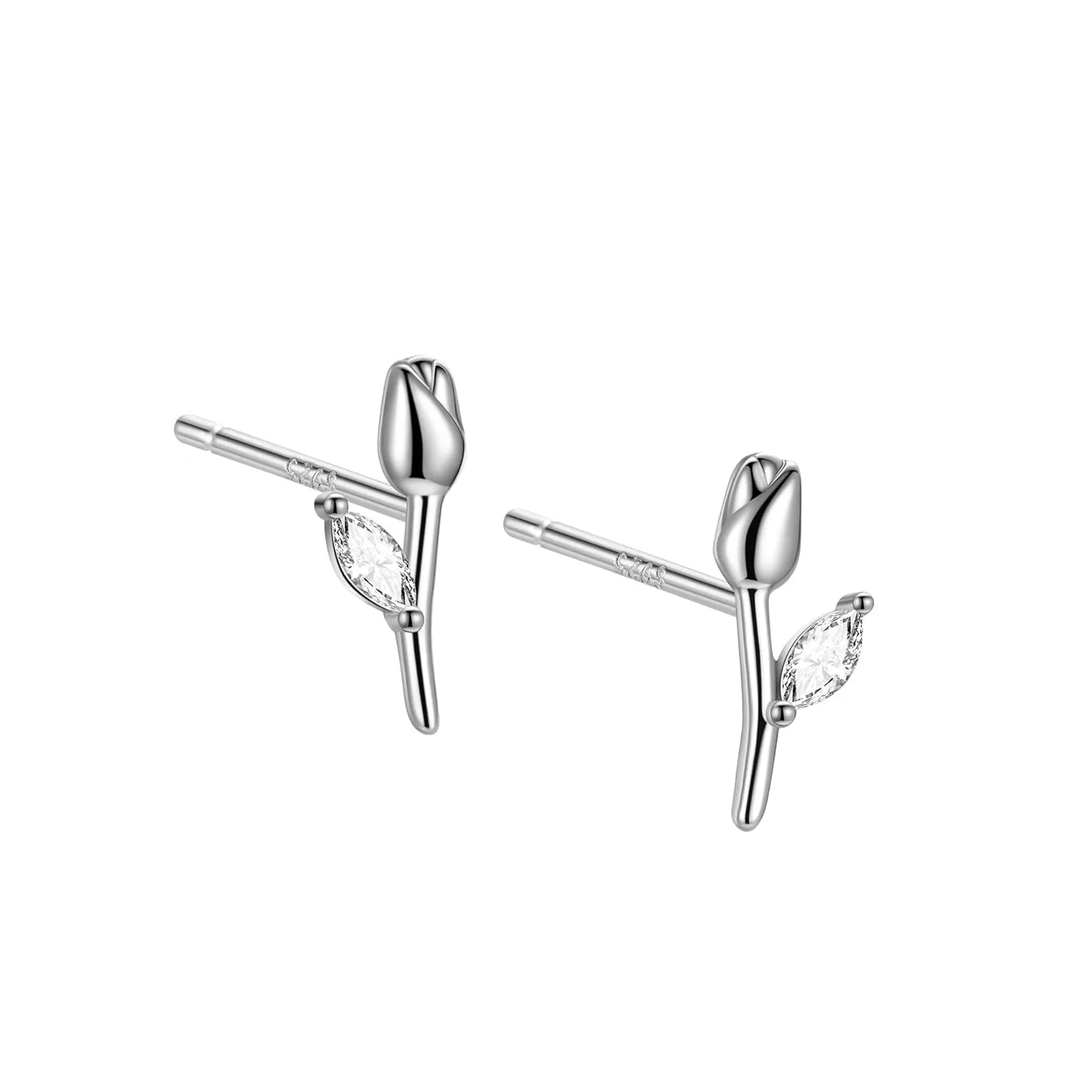 Petals of Grace: Fashion 925 Sterling Silver Minimalist Rose Flower Stud Earrings - Gold-Plated Small Stud Earrings (gold)