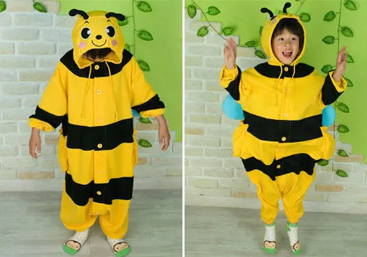 PITaPATs kids onesie animal jumpsuit costume - long sleeve bumblebee