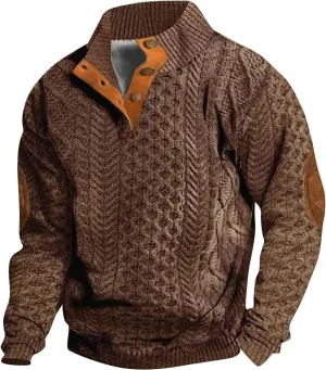 Polo Pullover Corduroy Winter Independence Day Casual Fashion Soft And Comfortable Casual Vintage Mens Aztec Print