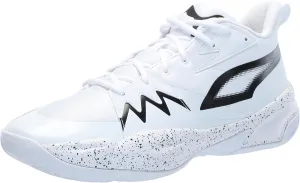 PUMA Men's Genetics Basketball Shoes, Black-for All Time Red, 14