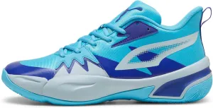 PUMA Men's Genetics Basketball Shoes, Black-for All Time Red, 14