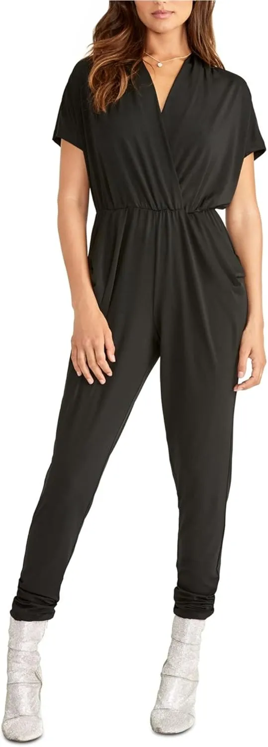 Rachel Roy Womens Finn Jumpsuit, Black, Medium