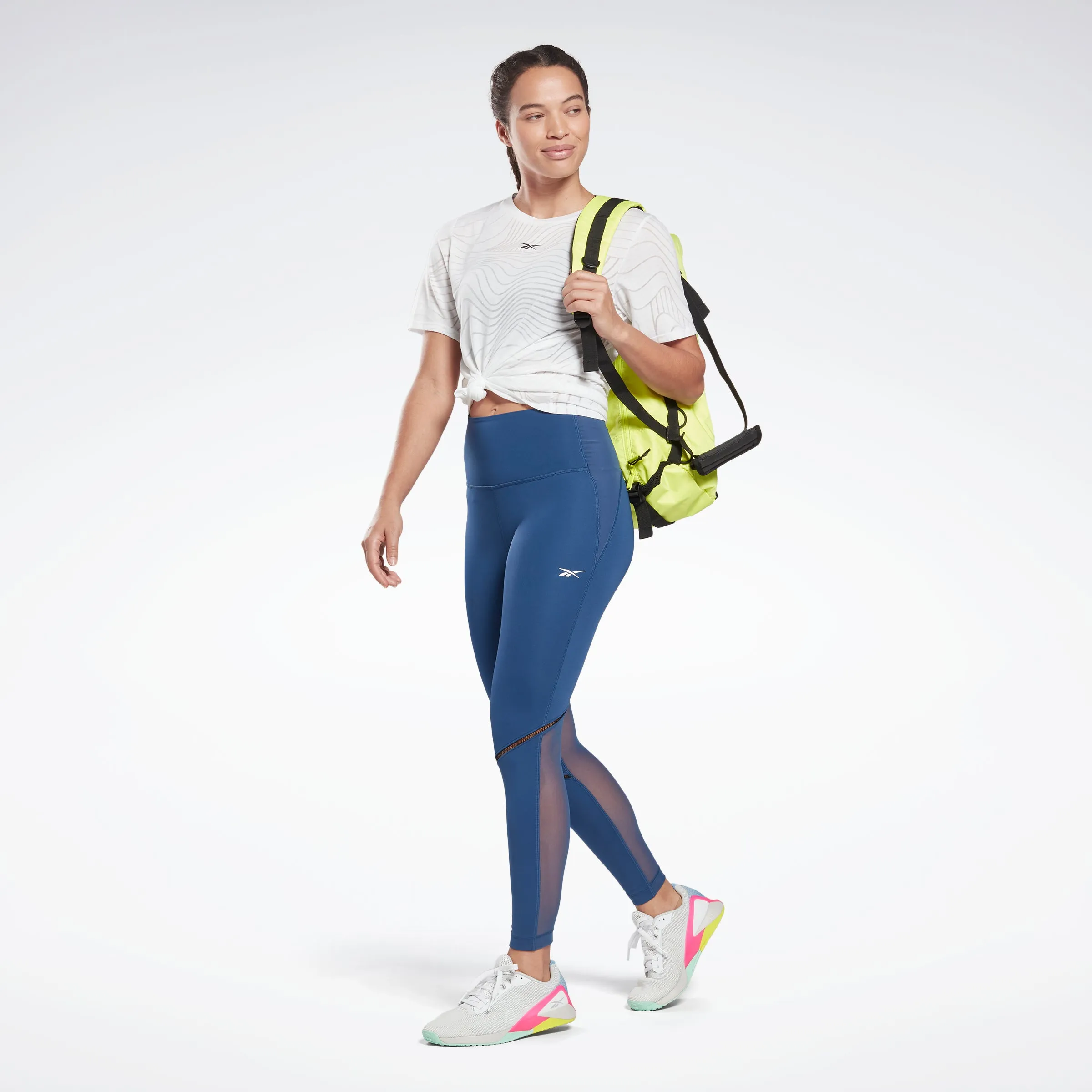 Reebok Apparel Women Lux Perform Perforated Leggings Batblu