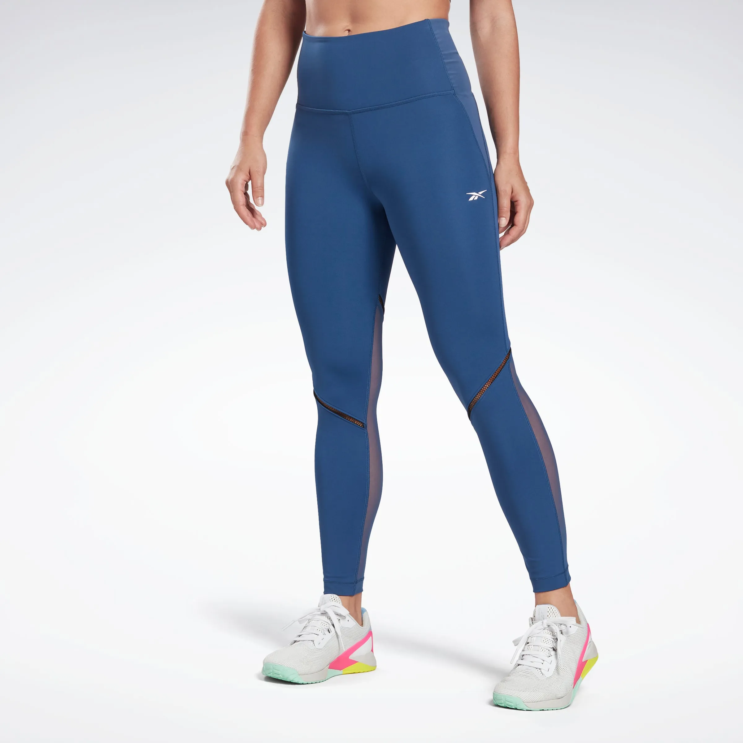 Reebok Apparel Women Lux Perform Perforated Leggings Batblu