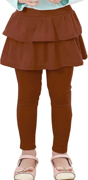 RieKet Girls School Uniform Pants Warm Stretchy Athletic Leggings with Skirt 2-14 Years