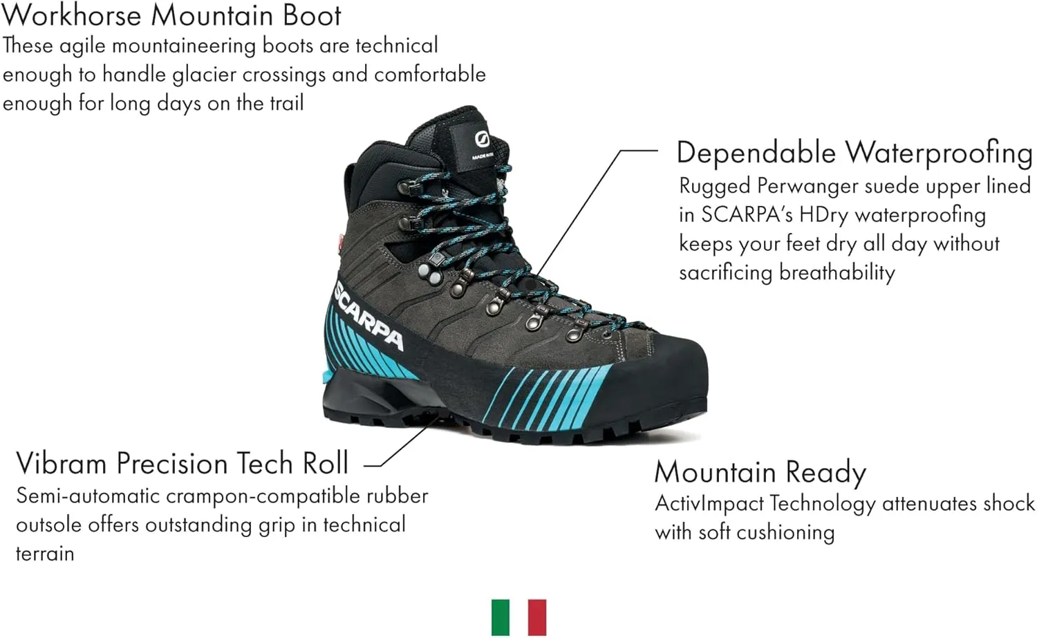 SCARPA Men's Ribelle HD Waterproof Hiking & Mountaineering Boots